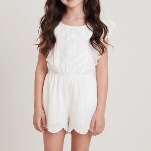 Romper Girls 12/14 years White Eyelet